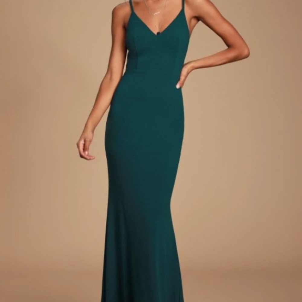 Lulu's Teal Maxi Dress
